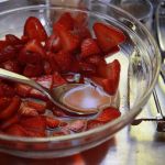 Honey Lime Strawberries with Ice Cream