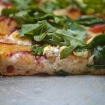 Peach Arugula Corn Pizza