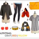 OUTFITTING: Gray/Red/Yellow