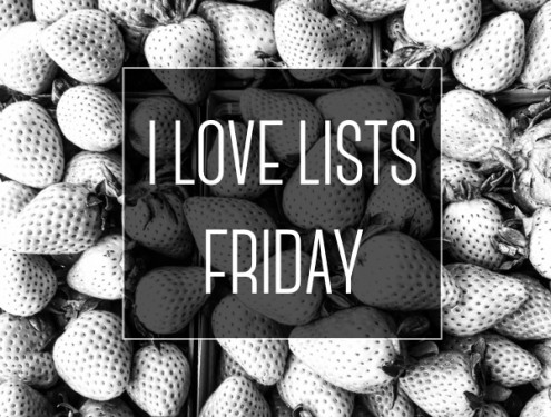 I love lists Friday on Shutterbean.com!