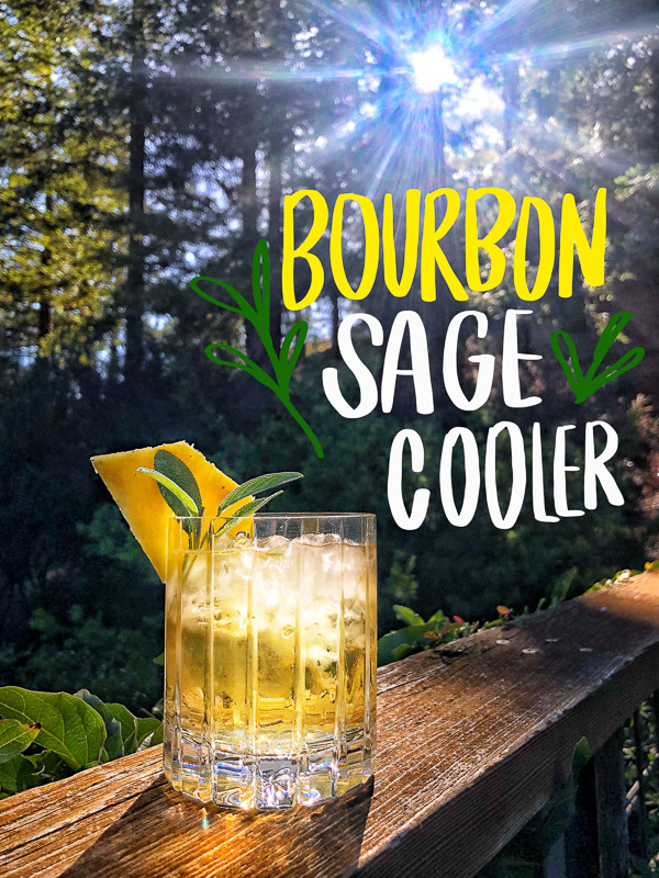 Bourbon Sage Cooler- a refreshing cocktail with just the right amount of sweetness. Find the recipe on Shutterbean.com in partnership with Nugget Markets!