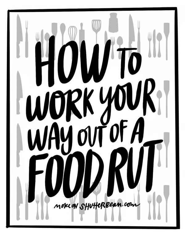 Do you need to figure out How to Work Your Way out of a Food Rut? Tracy Benjamin shows you how. See some creative ways to shake things up on Shutterbean.com!