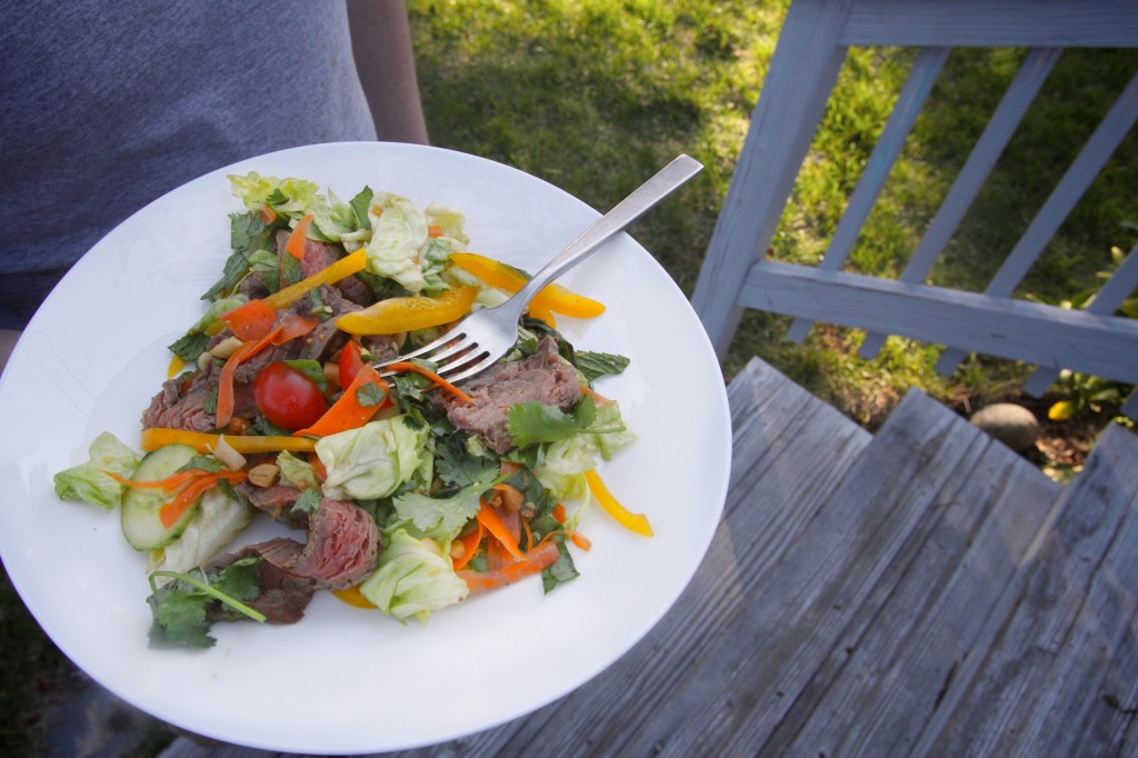 Thai-Style Marinated Flank Steak and Herb Salad Recipe