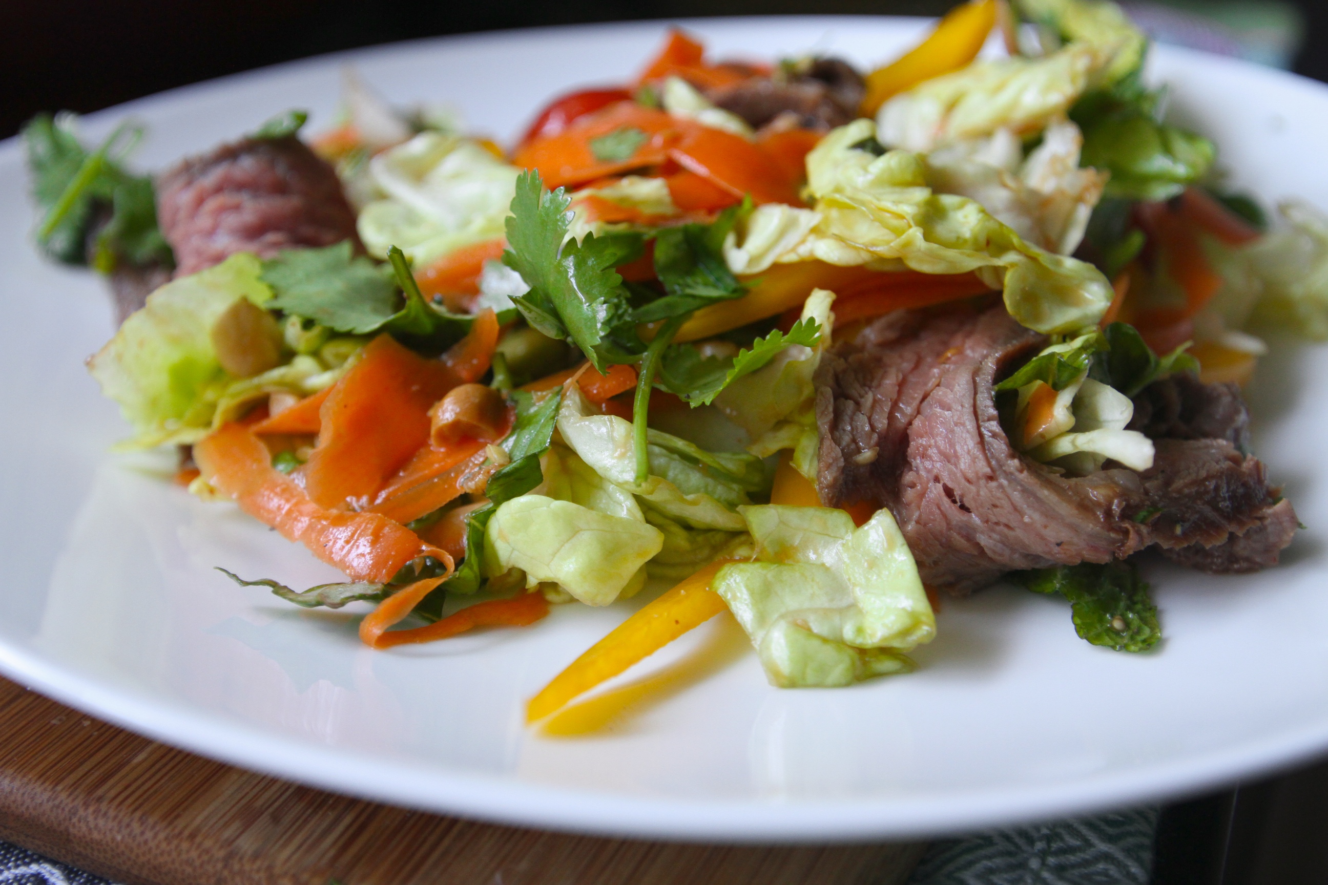 Thai-Style Marinated Flank Steak and Herb Salad Recipe