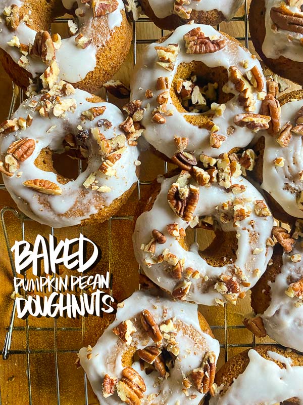 Baked Pumpkin Pecan Doughnuts