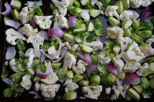 Pasta w/ Cauliflower & Brussels Sprouts