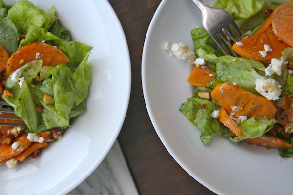 Persimmon & Butter Lettuce Salad