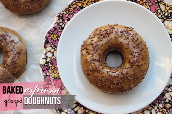 Baked Espresso Glazed Doughnuts // shutterbean