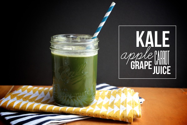 Kale Apple Grape Carrot Juice // shutterbean