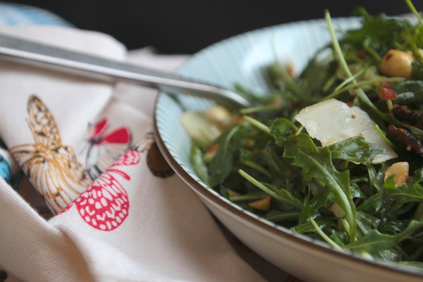 Arugula Hazelnut Salad w/ Fig Balsamic