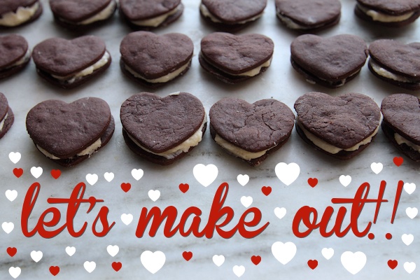 Chocolate Heart Sandwich Cookies