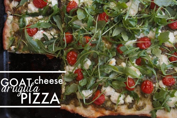 Goat Cheese Arugula Pizza