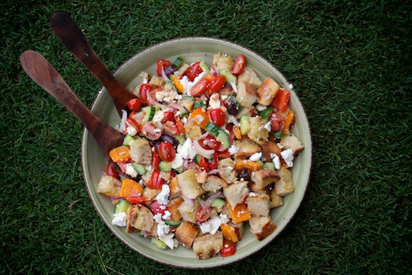 Grilled Greek Panzanella