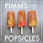 Pimm's Cup Popsicles are a boozy treat for your happy hour! Find the recipe on Shutterbean.com