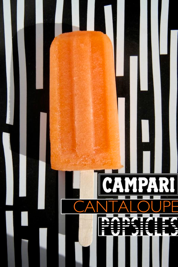 Campari Cantaloupe Popsicles