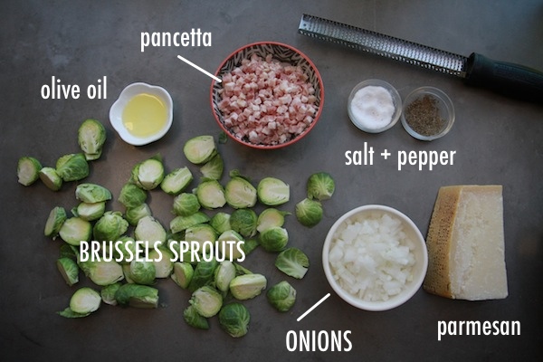 Braised Brussels Sprouts with Pancetta & Parmesan // shutterbean 