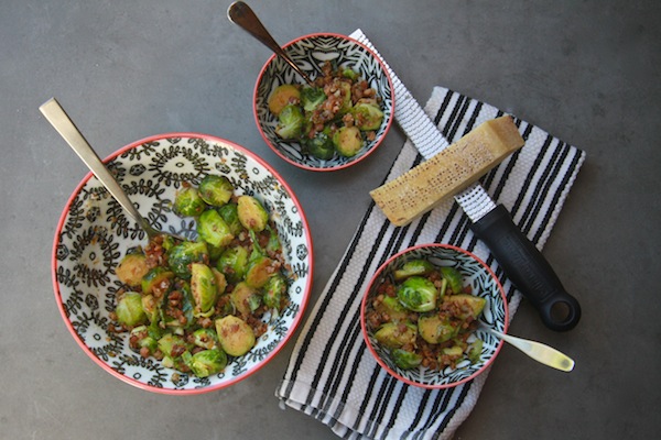 Braised Brussels Sprouts with Pancetta & Parmesan // shutterbean 