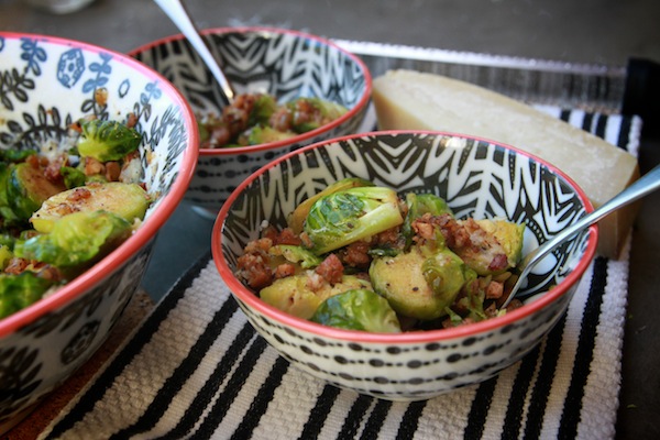Braised Brussels Sprouts with Pancetta & Parmesan // shutterbean