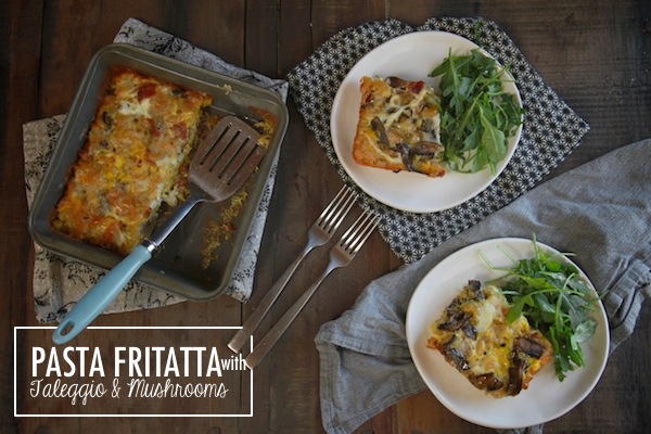 Pasta Frittata with Taleggio & Mushrooms // shutterbean 