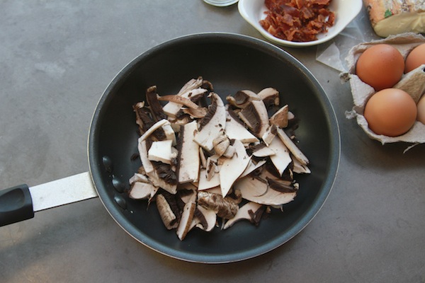 Pasta Frittata with Taleggio & Mushrooms // shutterbean 