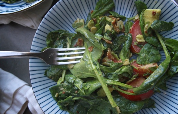 Spinach Bacon Salad // shutterbean