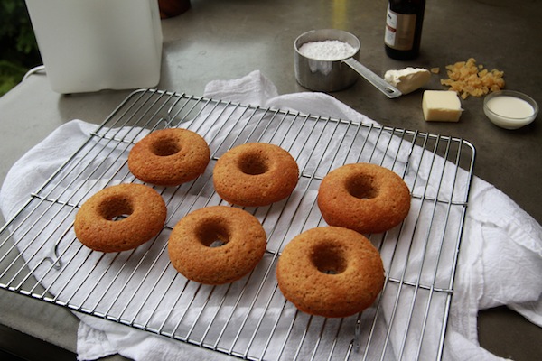 Baked Ginger Glazed Doughnuts // shutterbean