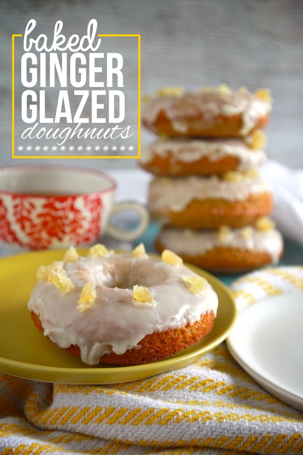 Baked Ginger Glazed Doughnuts