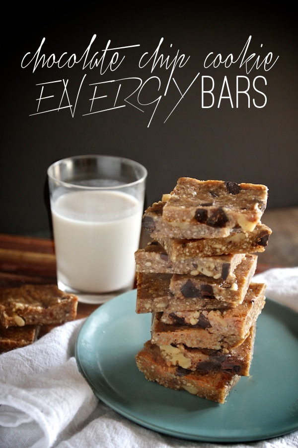 Chocolate Chip Cookie Energy Bars // shutterbean