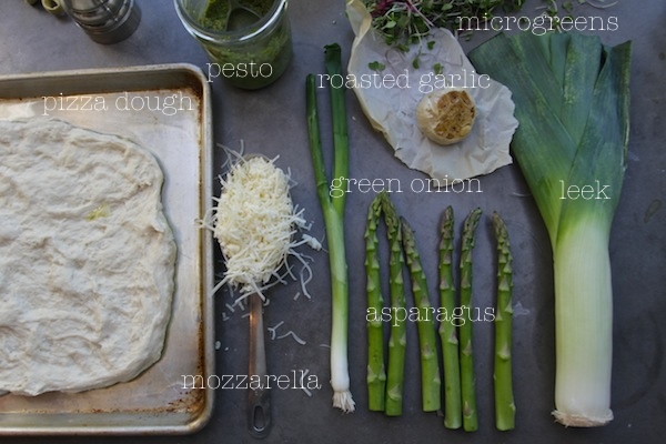 Asparagus & Leek Pizza // shutterbean