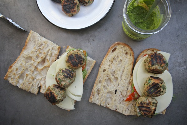 Grilled Turkey Meatball Subs // shutterbean