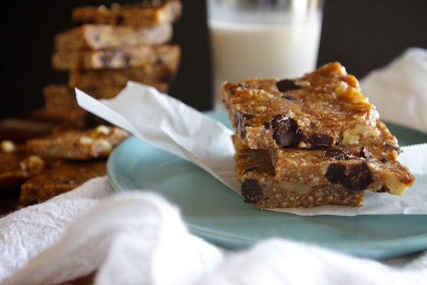 Chocolate Chip Cookie Energy Bars // shutterbean