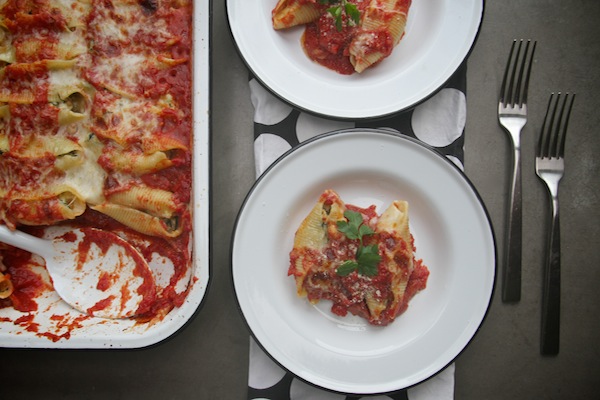 Sausage & Kale Stuffed Shells // shutterbean