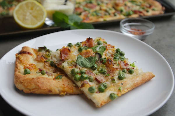 Bacon & Pea Pizza // shutterbean