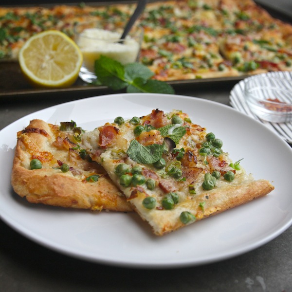 Bacon & Pea Pizza // shutterbean