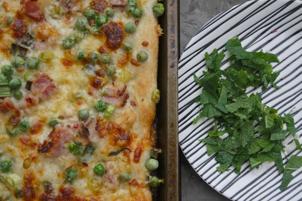 Bacon & Pea Pizza // shutterbean