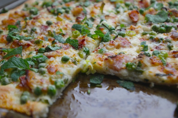 Bacon & Pea Pizza // shutterbean