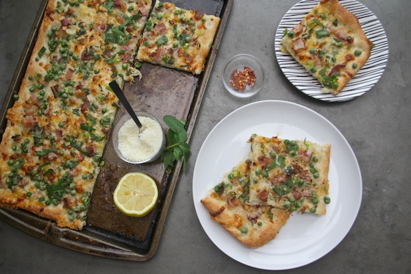 Bacon & Pea Pizza // shutterbean