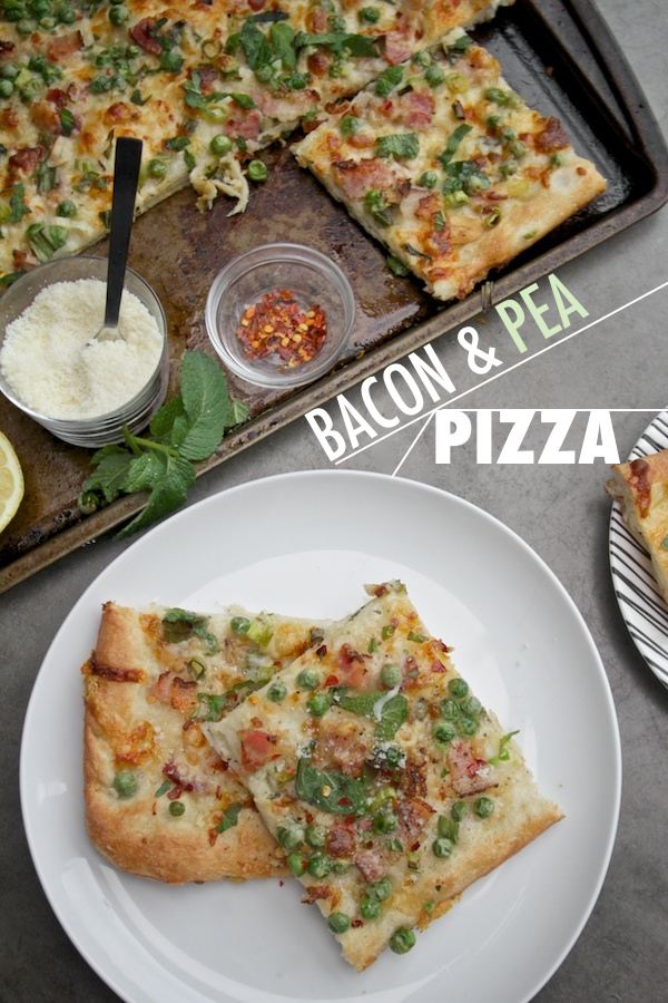 Bacon & Pea Pizza //shutterbean