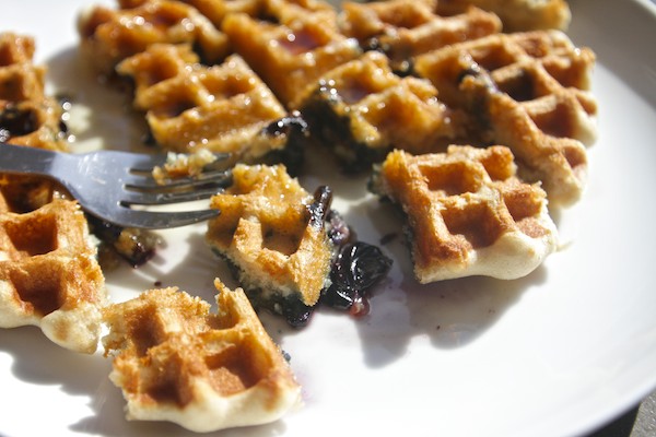 Gluten Free Blueberry Waffles // shutterbean