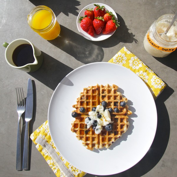 Gluten Free Blueberry Waffles // shutterbean