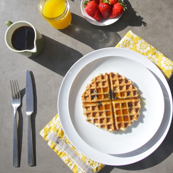 Gluten Free Blueberry Waffles // shutterbean