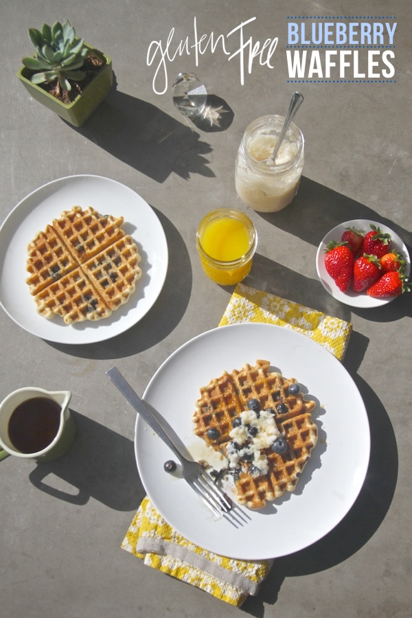 Gluten Free Blueberry Waffles // shutterbean