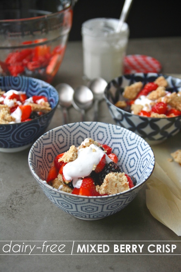 Dairy-Free Mixed Berry Crisp // shutterbean