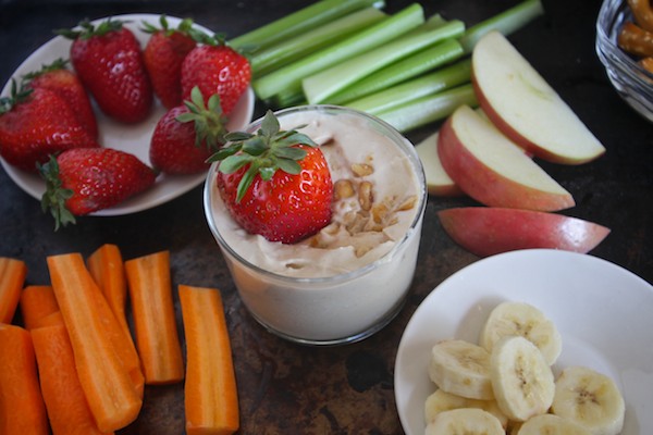 Salted Caramel Peanut Butter Yogurt Dip // shutterbean