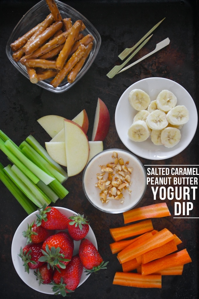 Salted Caramel Peanut Butter Yogurt Dip // shutterbean