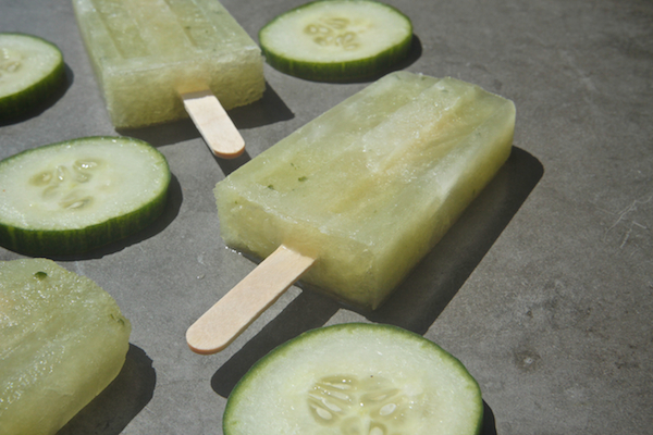 Cucumber Ginger Gin Popsicles // shutterbean