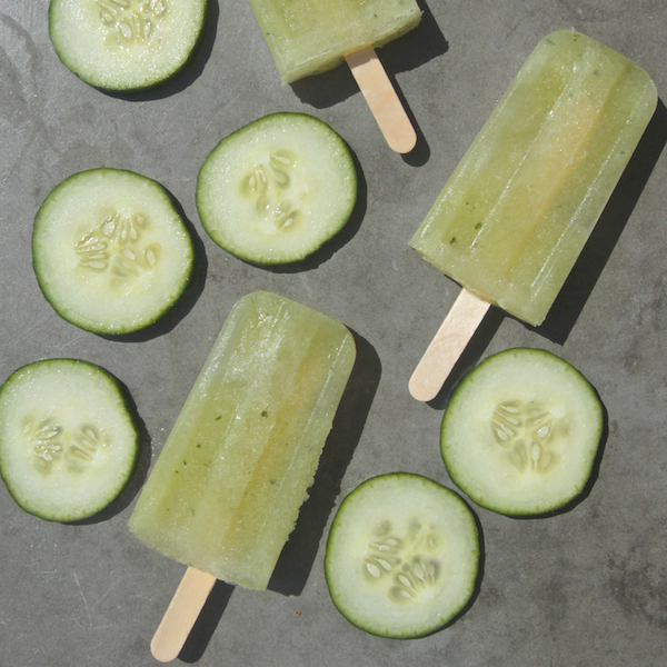 Cucumber Ginger Gin Popsicles // shutterbean