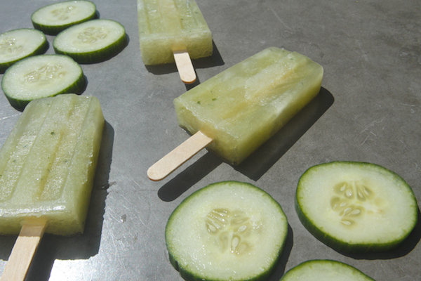 Cucumber Ginger Gin Popsicles // shutterbean