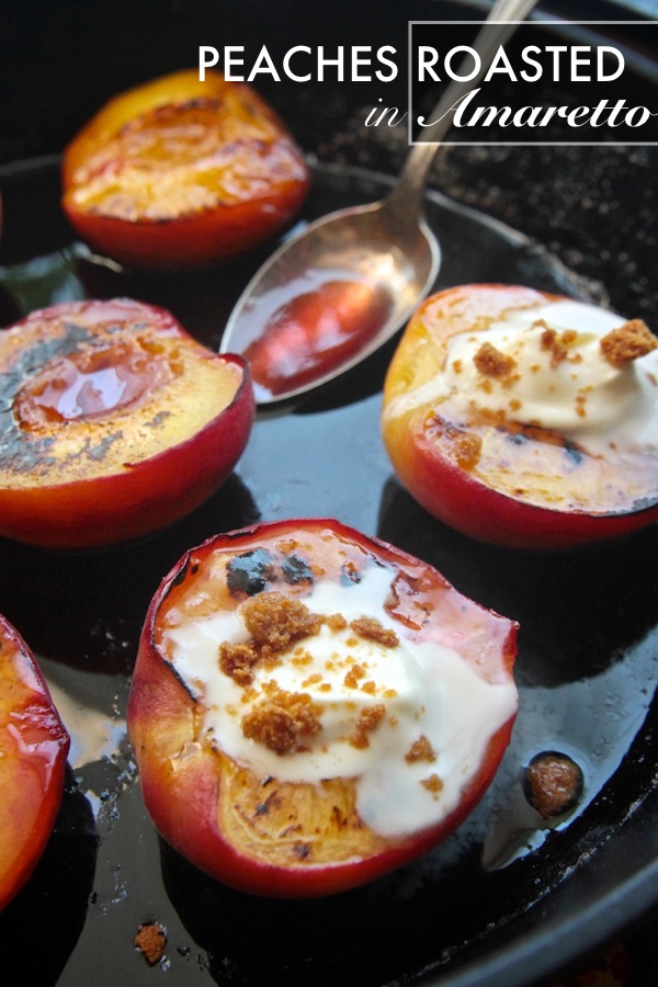 Roasted Peaches in Amaretto // shutterbean