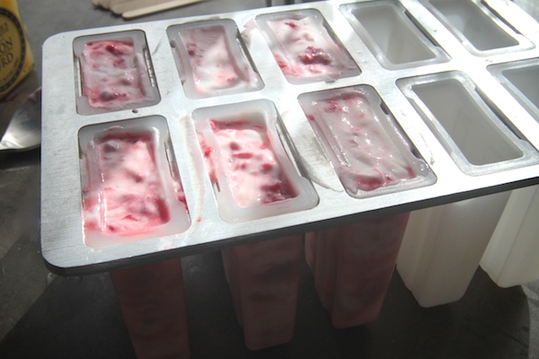 Raspberry Lemon Yogurt Popsicles // shutterbean 